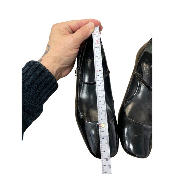 Kate Spade NY  Wms Black Patent Leather Mary Jane Heels Glitter Heel SKU 9708 main image 11